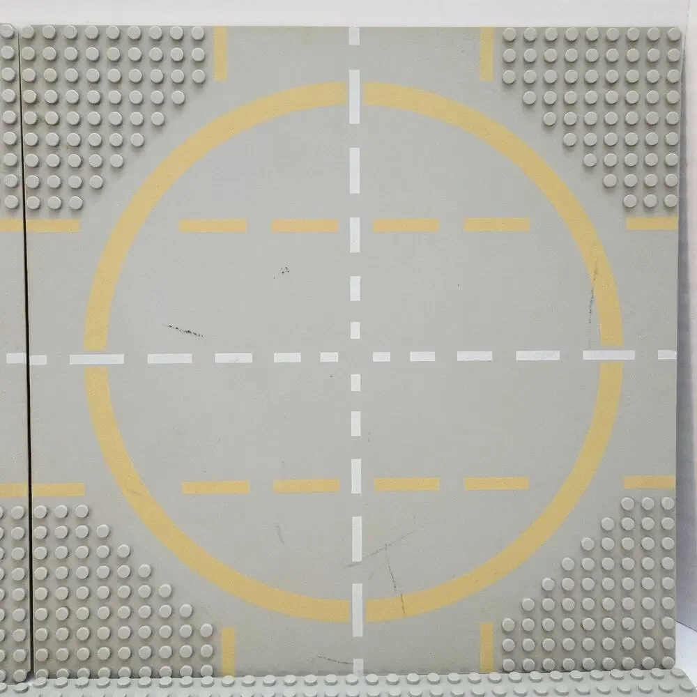 LEGO Classic Space 32 x 32 Baseplate Lot 4x Lunar Landing Plates VTG Light Gray